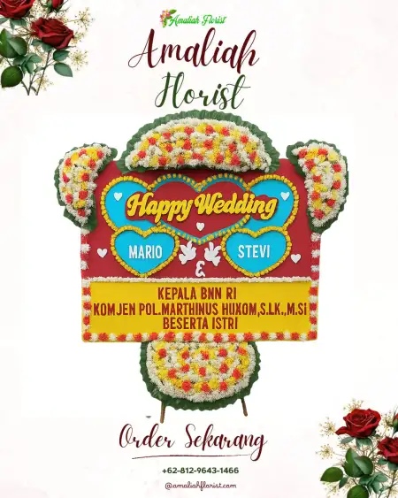 Papan Bunga Pernikahan Kecepit